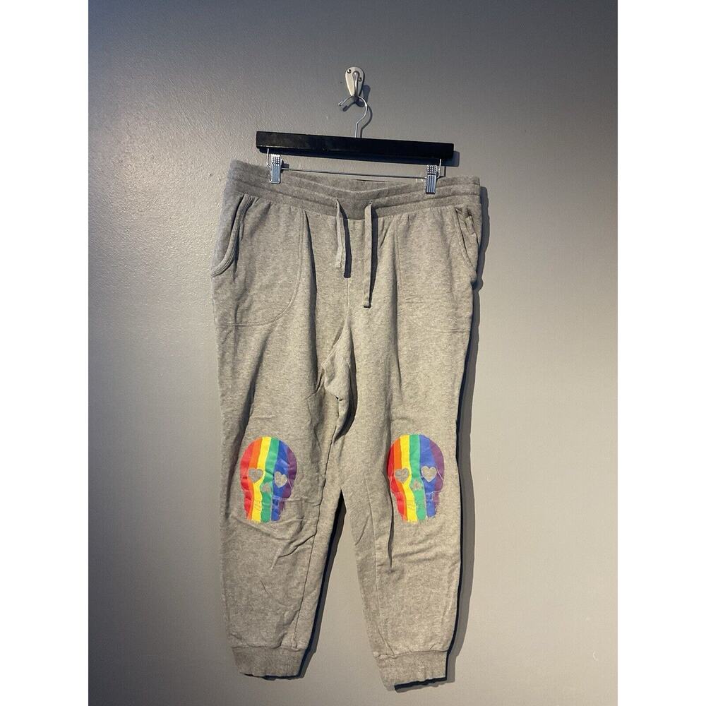 Torrid Joggers Rainbow Skull Gray Sweatpants Women’s Size 1 Pride